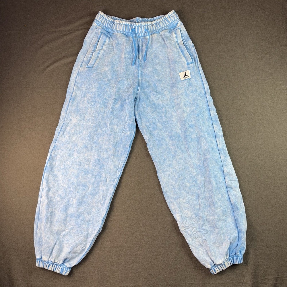 Jordan Women’s Flight Fleece Sweatpants Loose Fit Ice Blue Unique Color Size XS